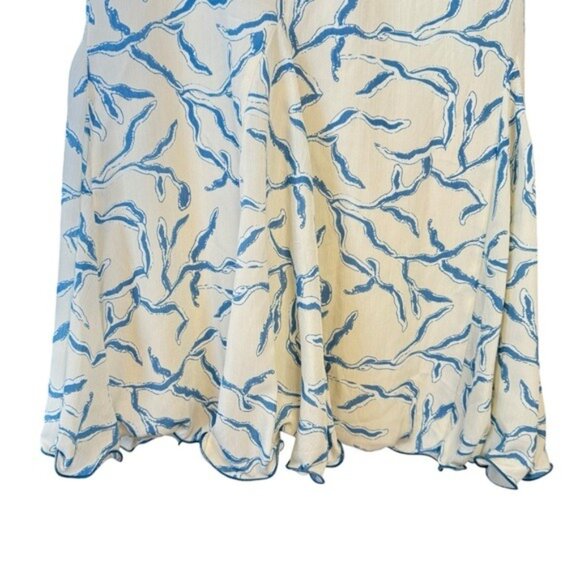 Hyacinth House NEW Ivory Blue Coral One Shoulder Sybil Maxi Dress Size XXL - Picture 8 of 10